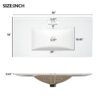 36" Shaker Free Standing Bathroom Vanity Cabinet With Sink, Soft Close Drawers, Soft Close Doors - Gray - Image 11
