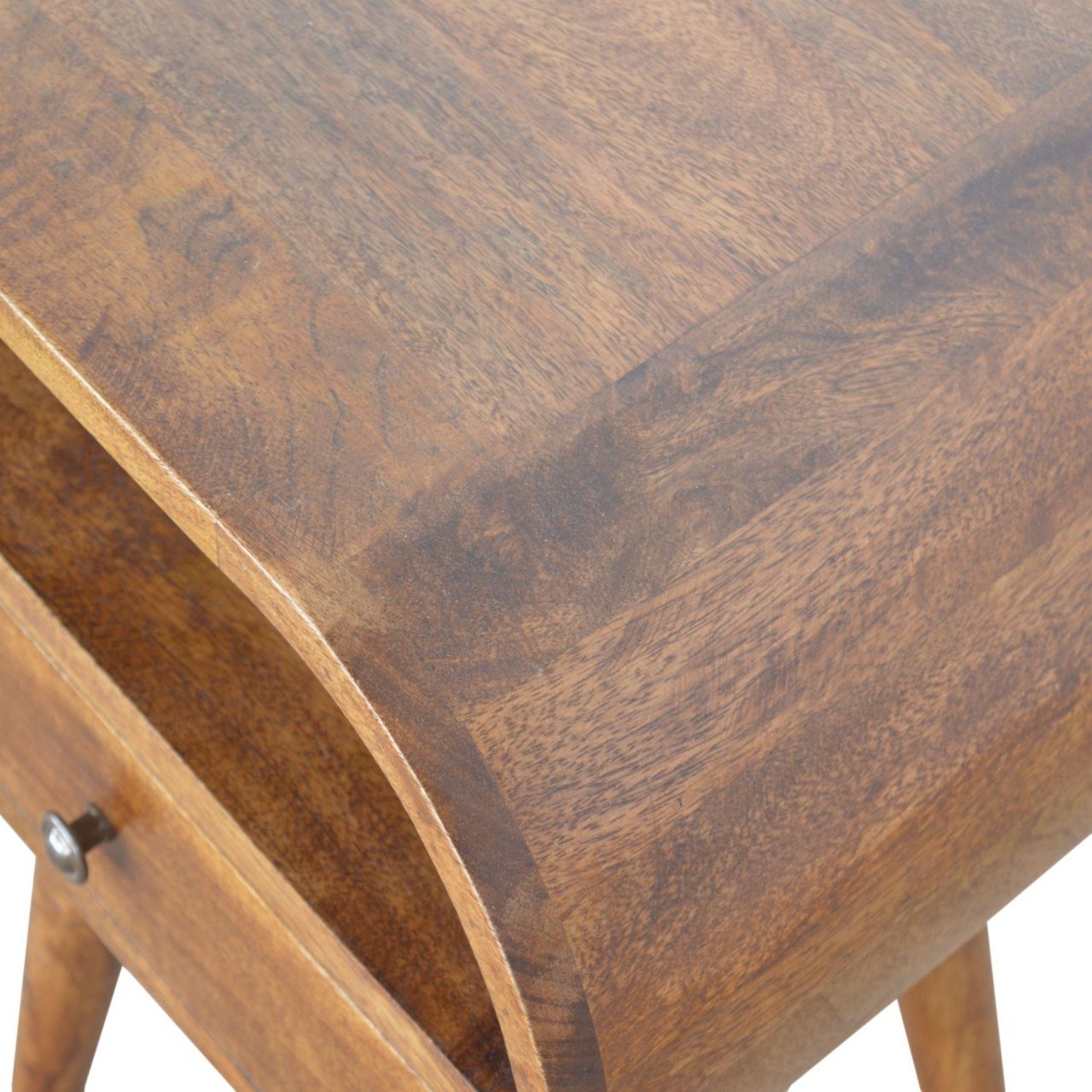 Circular Open Bedside Table - Chestnut - Image 17