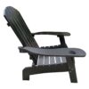 Outdoor Or Indoor Wood Adirondack Chair With An Hole To Hold Umbrella, On The Arm - Black - Image 6