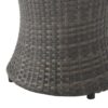 Thrive - Hourglass Rattan Table With No Glass Top - Gray - Image 7