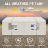 Carport, 10x20 Heavy Duty Portable Carport Garage Tent For Outdoor Storage Shelter - White - Image 3