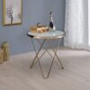 Valora - Glass Top End Table - Champagne - Image 4