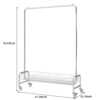 Heavy Duty Iron Garment Rack With Basket On Wheels - Silver - Image 3
