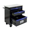 4 Drawer Multifunctional Tool Cart With Wheels - Black / Blue - Image 10