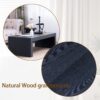 Modern Ribbed Coffee Table, Rectangular Low Profile Center Table For Living Room - Black - Image 12