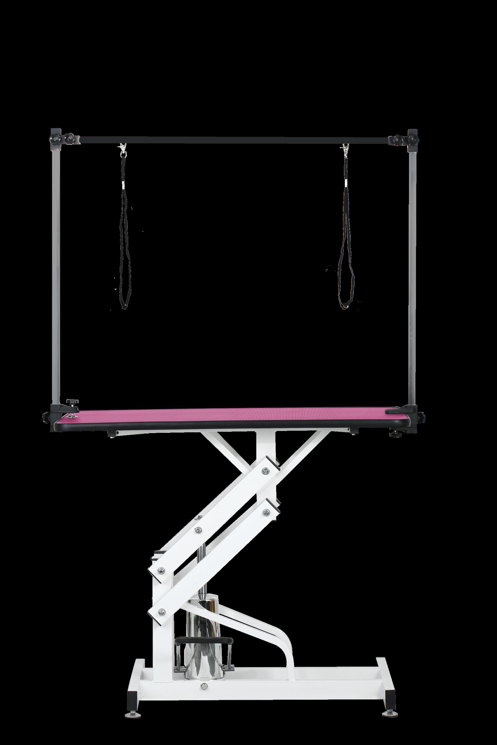 Hydraulic Pet Grooming Table With"H" Arm - Pink - Image 4