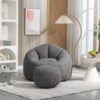 Bedding Bean Bag Sofa Chair High Pressure Foam Bean Bag Chair Adult Material With Padded Foam Padding Compressed Bean Bag With Footrest - Gray - Image 4