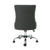 Glory Diamond Tufted Upholstered Office Chair With Rolling Casters And Sloped Arms - Dark Gray / Chrome - Image 7