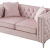Chic Contemporary Loveseat - Pink - Image 2