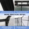 6X6Ft-Black Polycarbonate Greenhouse Raised Base And Anchor Aluminum Heavy Duty Walk-In Greenhouses For Outdoor Backyard In All Season (W540S00002) - Black - Image 8