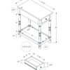 Accent End Table, 2 Tier, Storage Drawer, Traditional - Espresso - Image 12