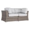 Elegant Wide Outdoor Wicker Loveseat With Plush Cushions Perfect For Cozy Gatherings - Gray / Gray Mix - Image 8