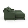 Stylish 2 Seater Sofa With Ottoman And Lumbar Pillows Ergonomic Design - Green - Image 25