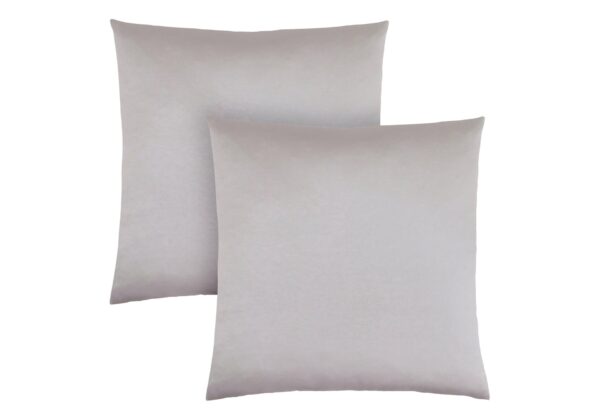 Pillows, Square, Insert Included, Decorative Throw, Hypoallergenic, Stylish Appearance (Set of 2) - Silver