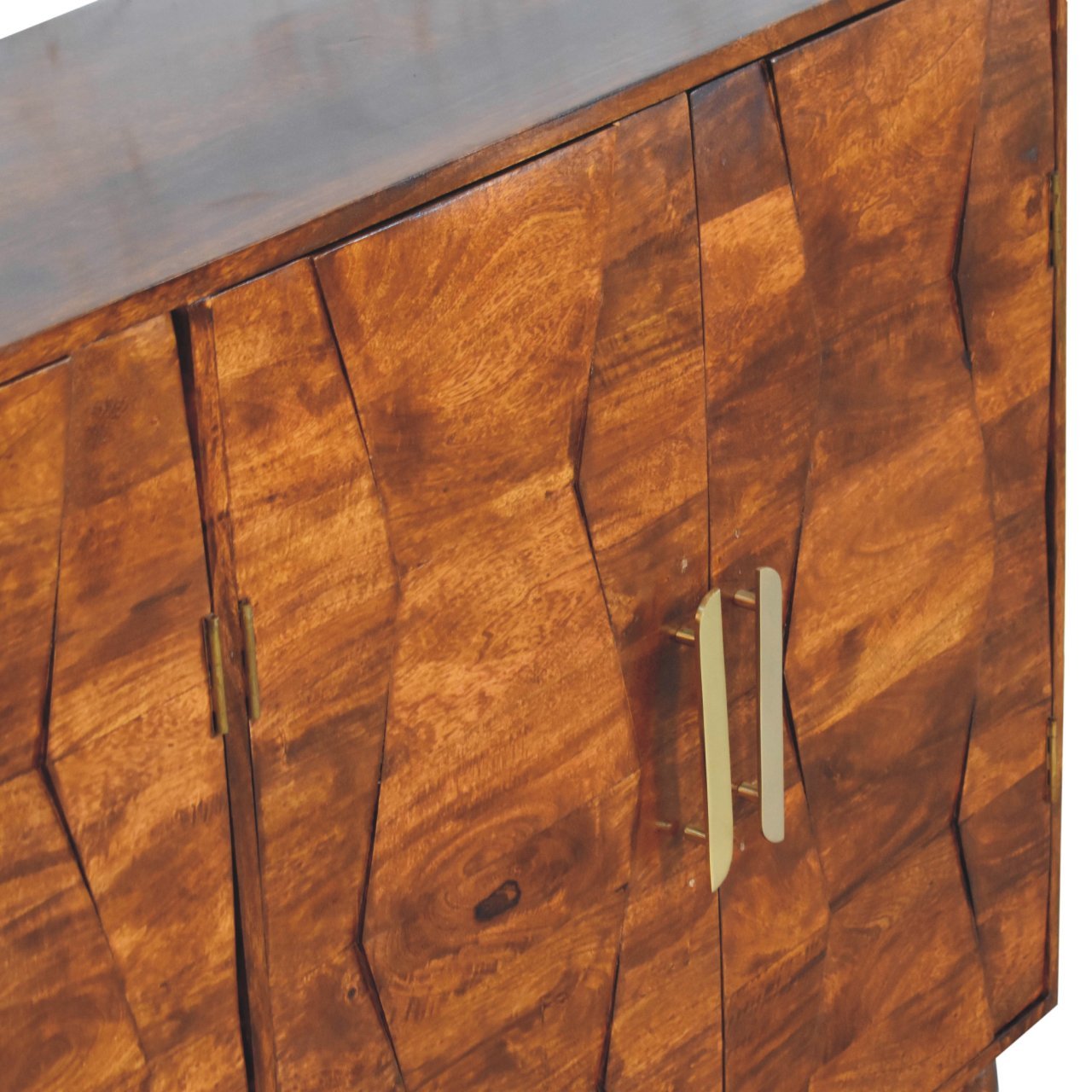 Wavecrest Cabinet, 4 Shelves - Chestnut - Image 9