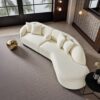 Elijah - Japandi Curvy Sectional Sofa - Beige - Image 9