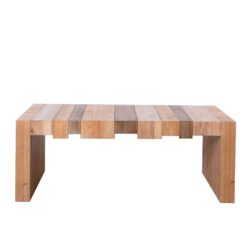 Modern Rustic Coffee Table, Rectangular Center Table For Living Room - Multi / Multicolor