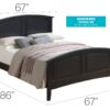 Queen Bed - Black - Image 5