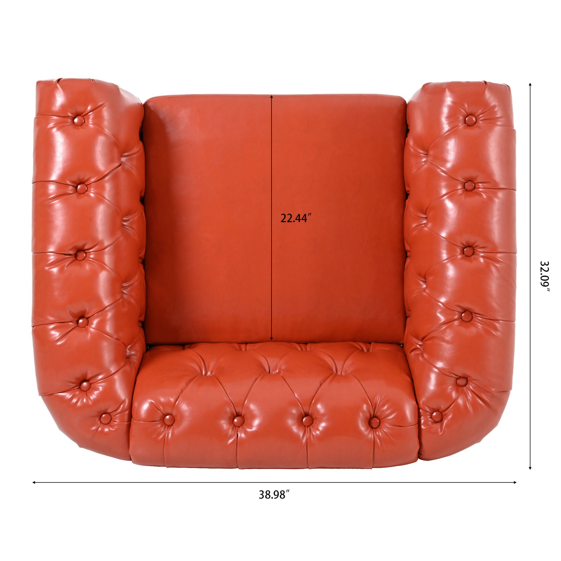 1 Seater Sofa For Living Room - Orange - Image 16