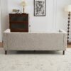 Upholstered Sofa Modern 3 Seater Sofa Couch With Tufted Design For Living Room - Grayish Beige - Image 19