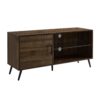 Contemporary Glass Shelf TV Stand For TVs Up To 58 - Dark Walnut - Image 9