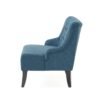 Nicole - French Style Upholstered Loveseat With Tufted Backrest - Navy Blue - Image 8