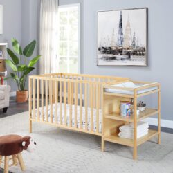Palmer - 3 In 1 Convertible Crib, Changer Combo - Natural