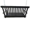 Front Porch Swing With Armrests For Outdoor Patio, Garden Yard, Backyard Or Sunroom - Black - Image 4