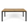 Rectangular Outdoor Dining Table Tabletop With Iron Legs - Black - Image 5