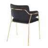 Napoli - Contemporary Chair (Set of 2) - Gold / Black - Image 4