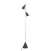 Cone - Contemporary Floor Lamp - Plated Nickel / Black - Image 4