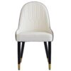 Modern Sponge-Filled Dining Chair, Solid Wood Metal Legs, Suitable For Restaurants, Living Rooms And Rooms (Set of 2) - White / Gray - Image 17