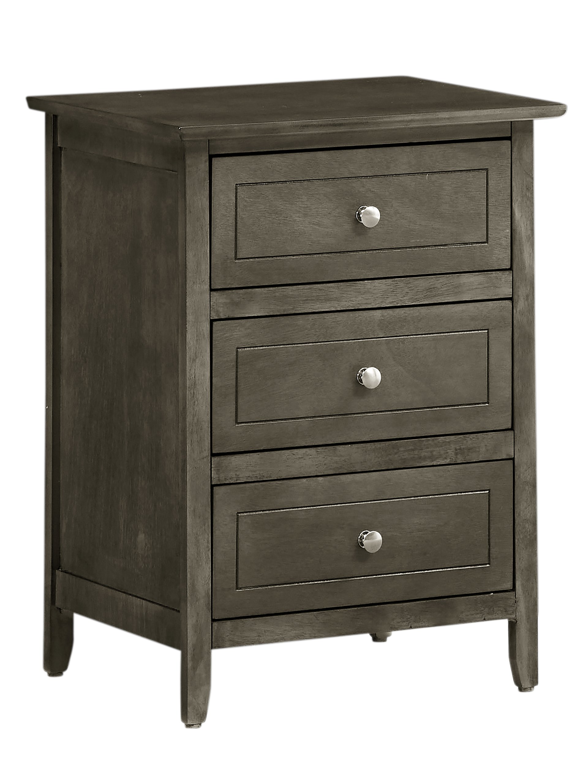 Transitional Nightstand For Bedrooms - Gray - Image 3