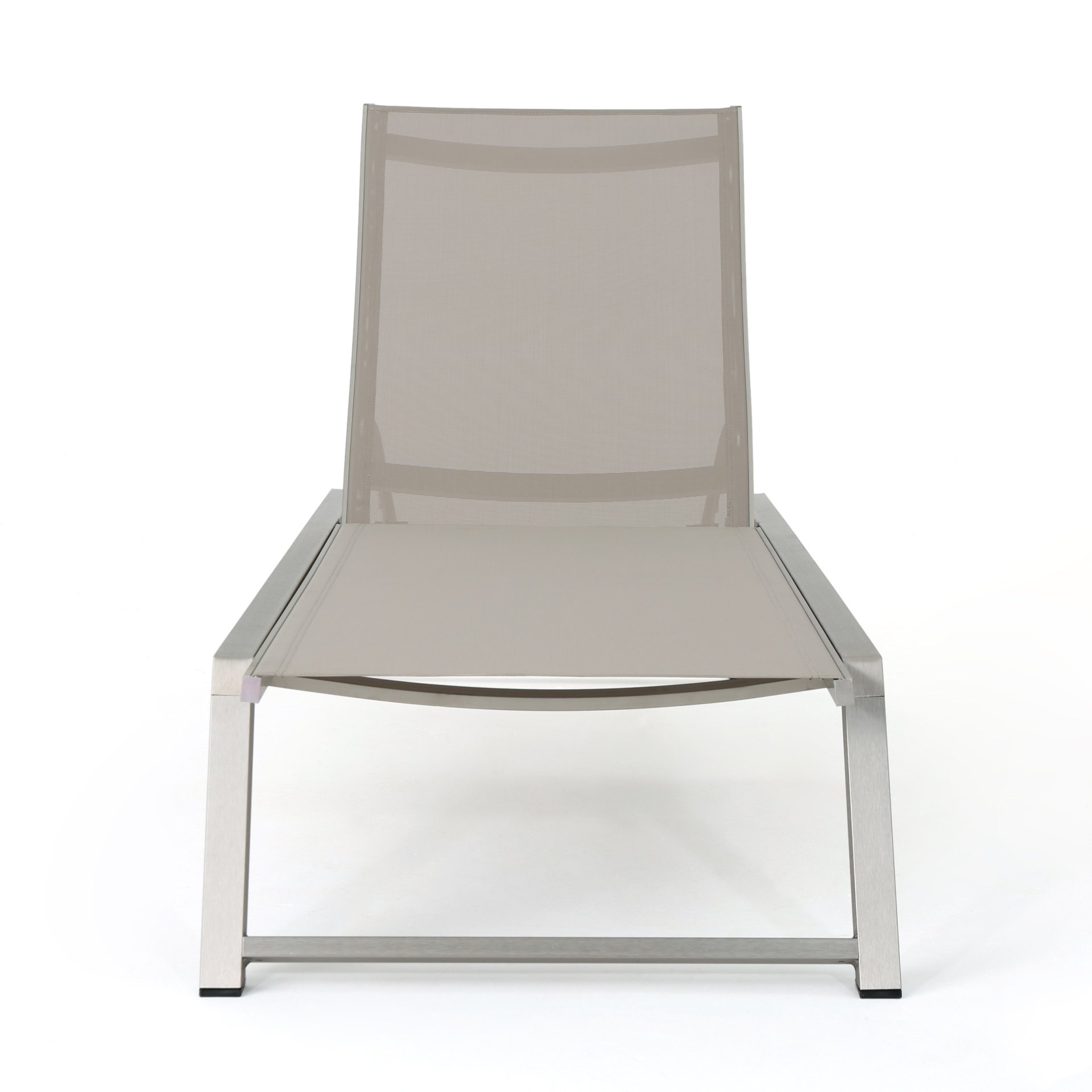 Myers - Modern Chaise Lounge Set With Adjustable Mesh Back - Gray - Image 7