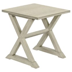 Accent End Table, Square, Transitional - White