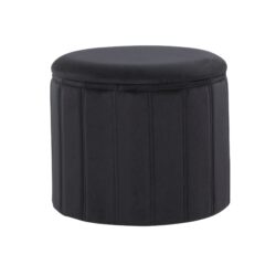 Lindsey - Contemporary / Glam Folding Storage Ottoman - Black