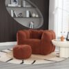 Soft Bean Bag Chair With High Resilient Foam (Chips) - Red / Brown - Image 13