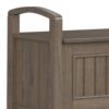 Lev - Entryway Storage Bench - Smoky Brown - Image 2