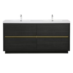 Freestanding Bathroom Vanity With Sink, Bathroom Storage Vanity Cabinet With Stone Resin Countertop And Soft Close Drawers - Espresso