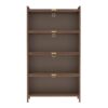 4 Flip Doors Cabinet, With Ample Storage Space For Living Room - Walnut - Image 10
