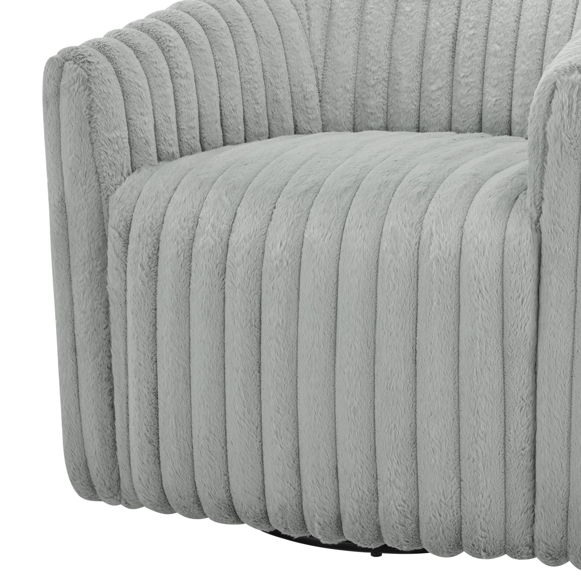 Alexa Barrel Swivel Chair - Grey - Image 10