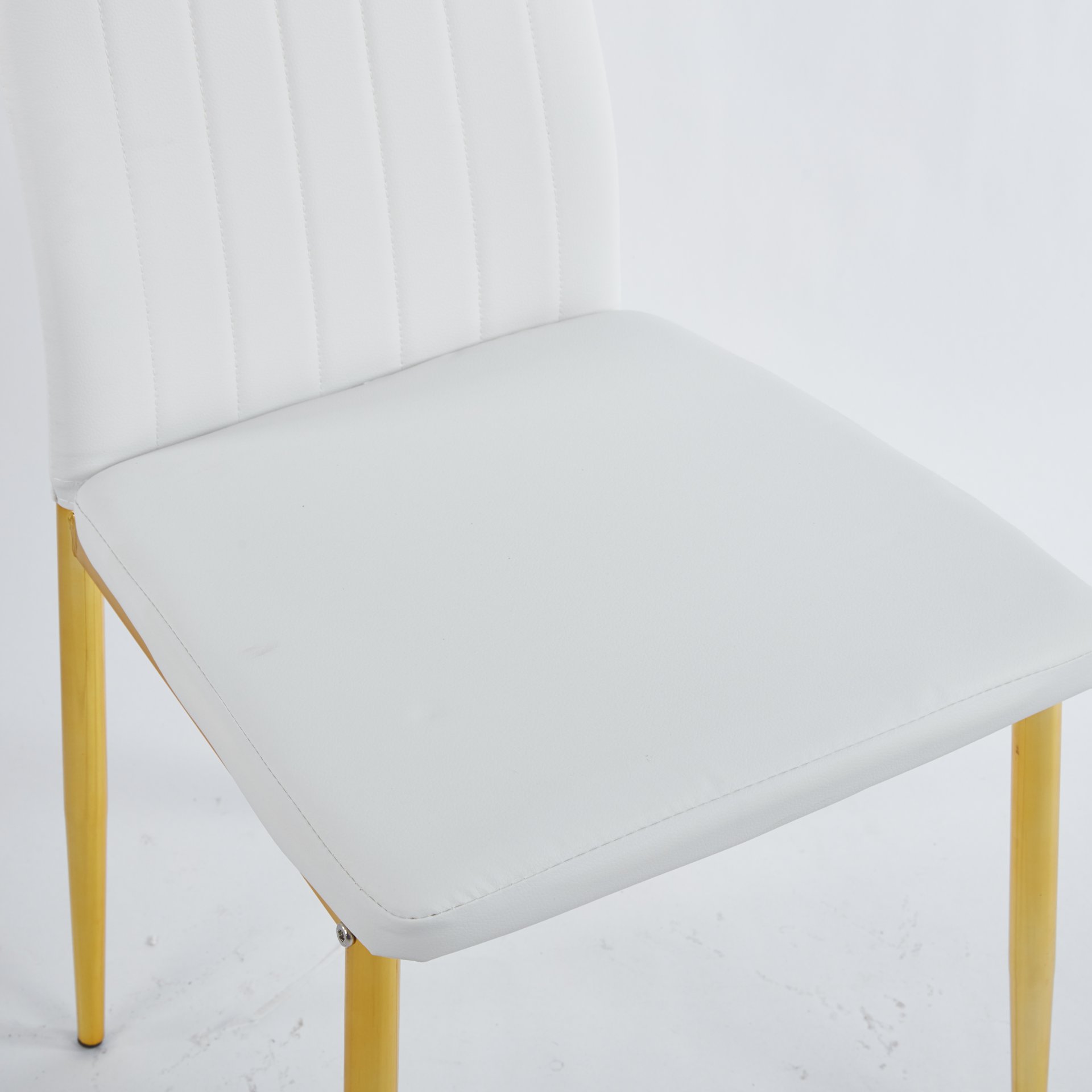 Dining Chair Design For Kitchen (Set of 4) - Golden / White - Image 7