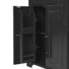 Bathroom Storage Cabinet, Adjustable Shelves & Drawer, Freestanding Linen Tower - Black - Image 16