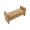 Modern Teddy Bed End Bench With Arms And Storage, Upholstered Large Foot Rest Stool, Comfy Window Vanity Bench For Living Room, Dorm, Coffee Table, Teddy - Coffee - Image 7