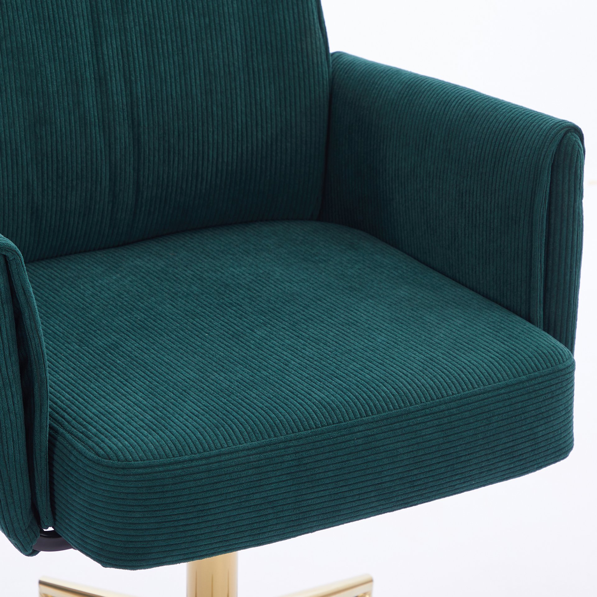 Ergonomic Mid Back Office Chair With Striped Fabric - Green - Image 6