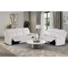 Blanche - 2 Piece Reclining Sofa And Loveseat With LED Lights With Pillow Top Arms - White - Image 2