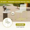 4 Piece Set Of Modern Color Block Designed Single Chairs, UV Resistant And Rust Proof - Grain Yellow / White - Image 5