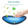Vessel Sink With Pop Up Drain, Boat Shape Above Counter Bathroom Sink - Blue - Image 4