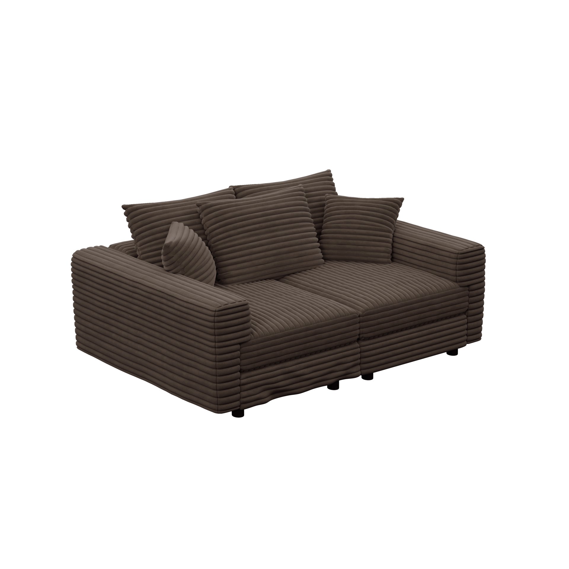 3 Seat Sofa, Convertible Deep Seat Sofa Lounge Chair For Living Room - Camel - Image 12
