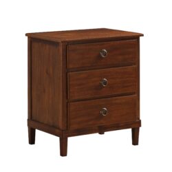 Chamberlin - 3 Drawer Nightstand - Brown